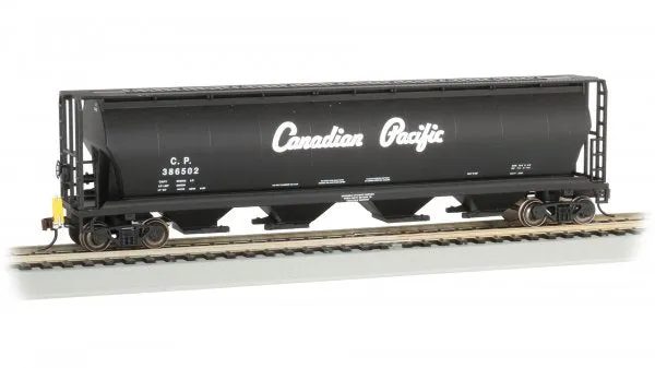 73804 Bachmann HO Cylindrical Grain Hopper with Flashing End of Train Device - Canadian Pacific #386502
