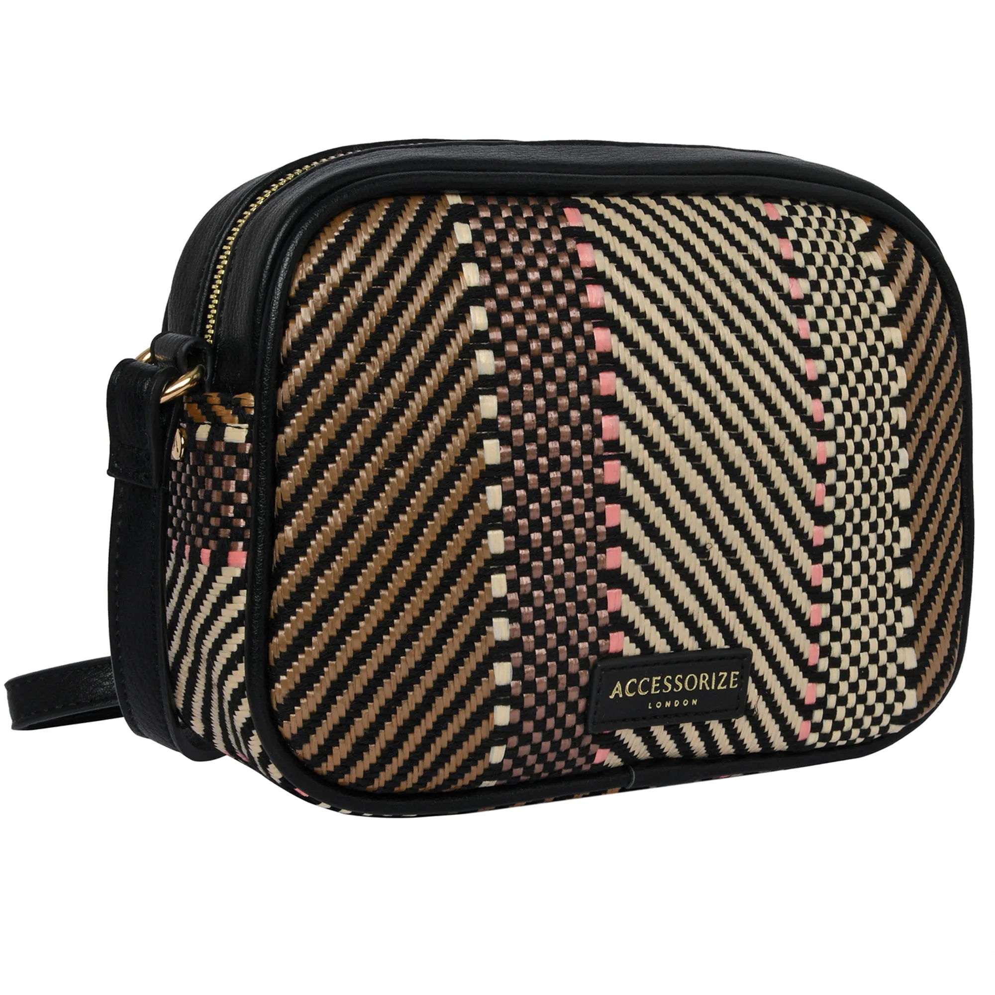 Accessorize London Women's Aztec Textile Camera Bag
