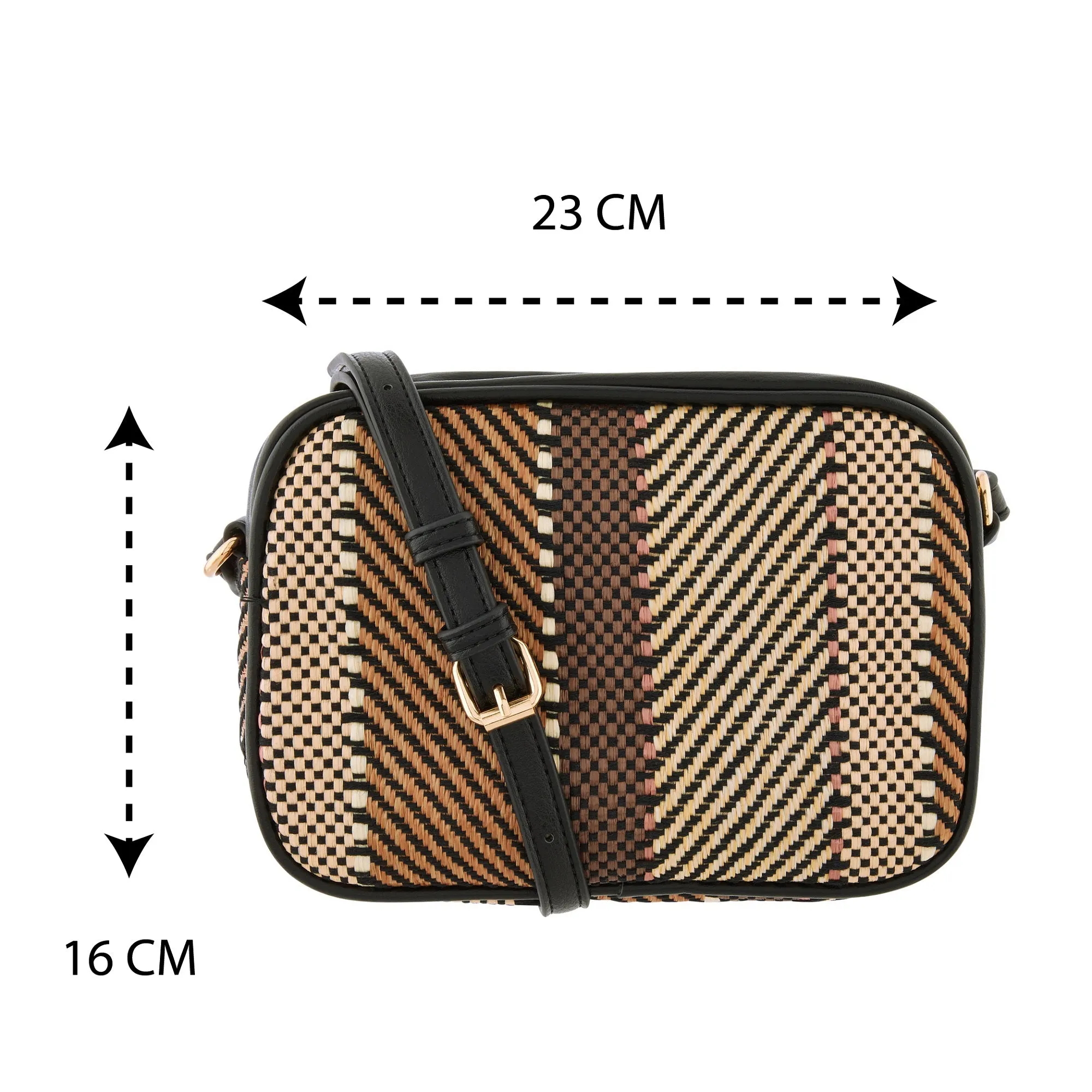Accessorize London Women's Aztec Textile Camera Bag