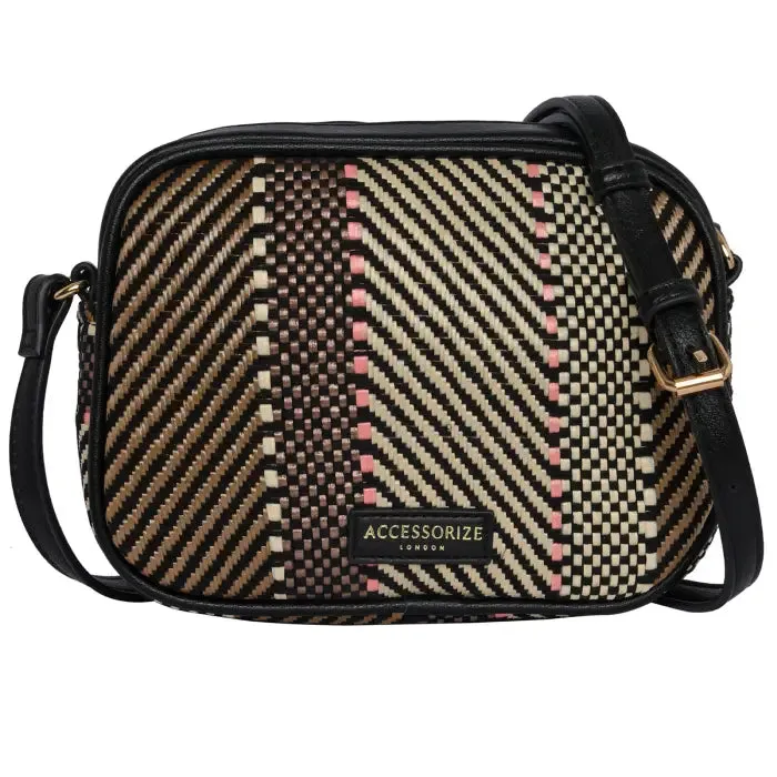 Accessorize London Women's Aztec Textile Camera Bag