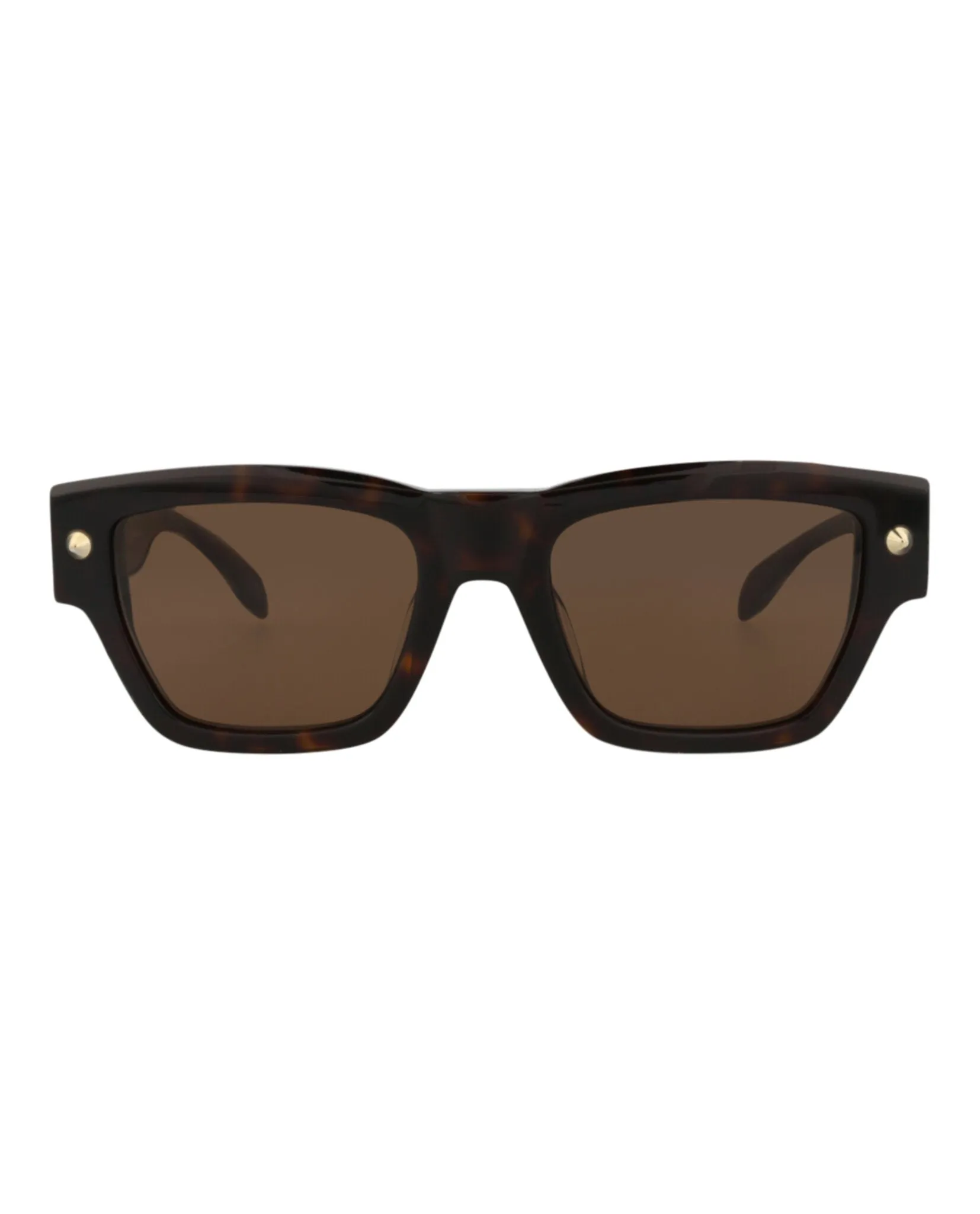 Alexander McQueen Mens Square/Rectangle Havana Havana Brown Fashion Designer Eyewear