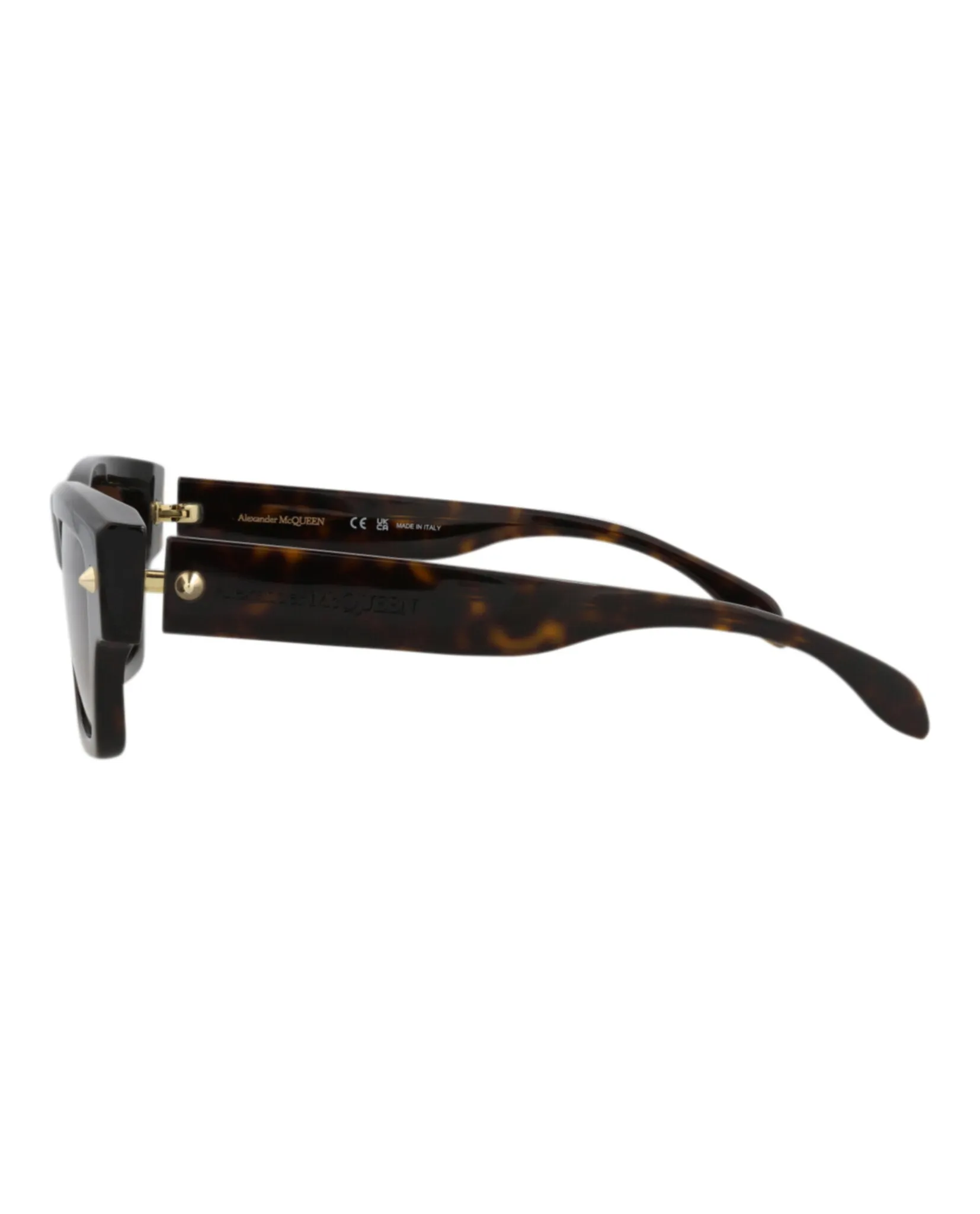 Alexander McQueen Mens Square/Rectangle Havana Havana Brown Fashion Designer Eyewear