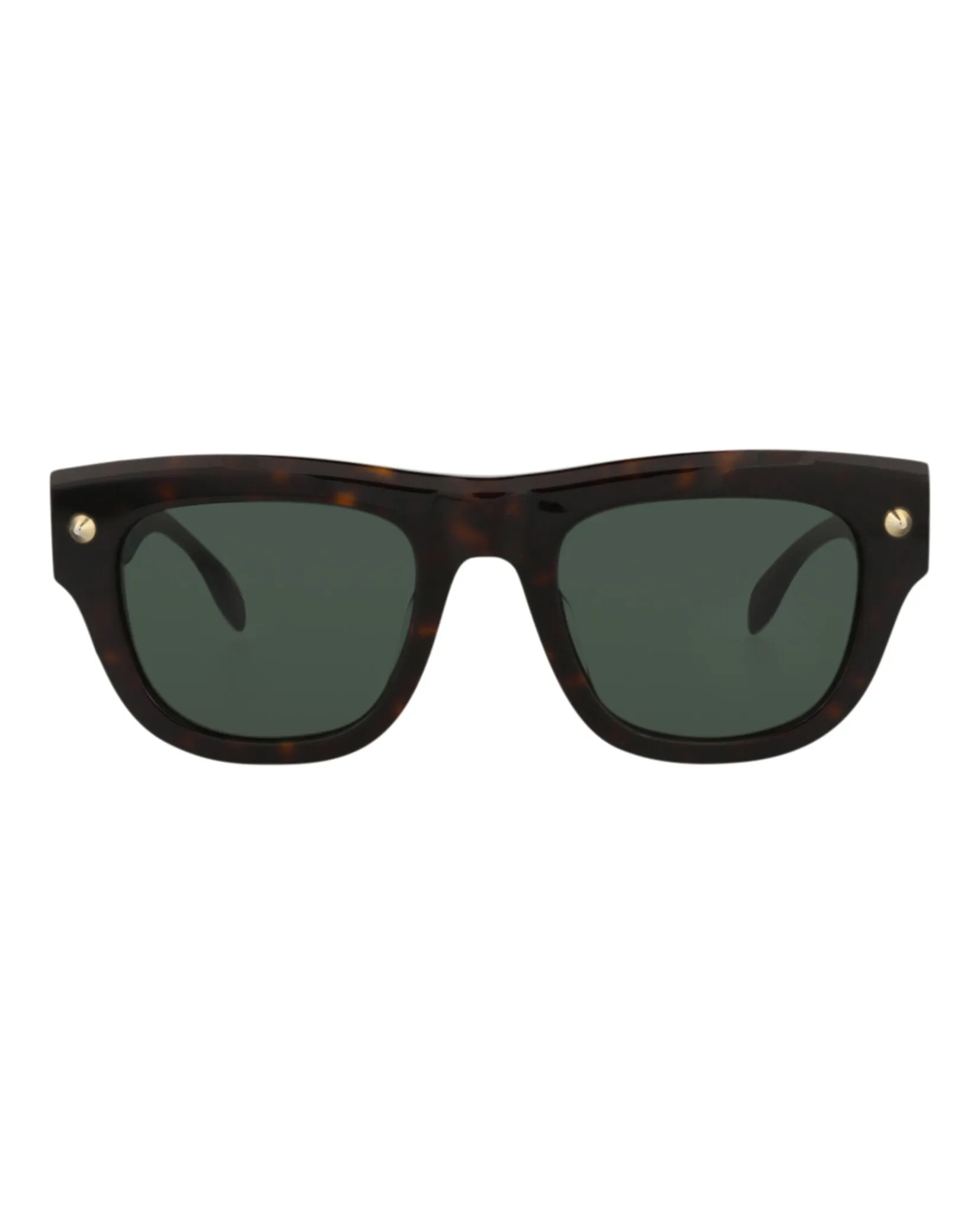 Alexander McQueen Mens Square/Rectangle Havana Havana Green Fashion Designer Eyewear