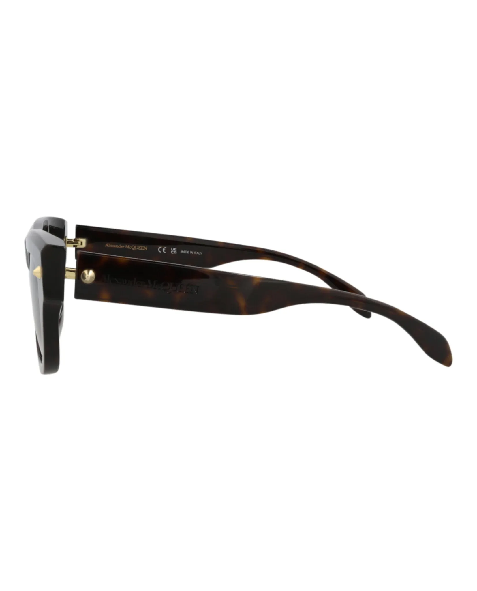 Alexander McQueen Mens Square/Rectangle Havana Havana Green Fashion Designer Eyewear