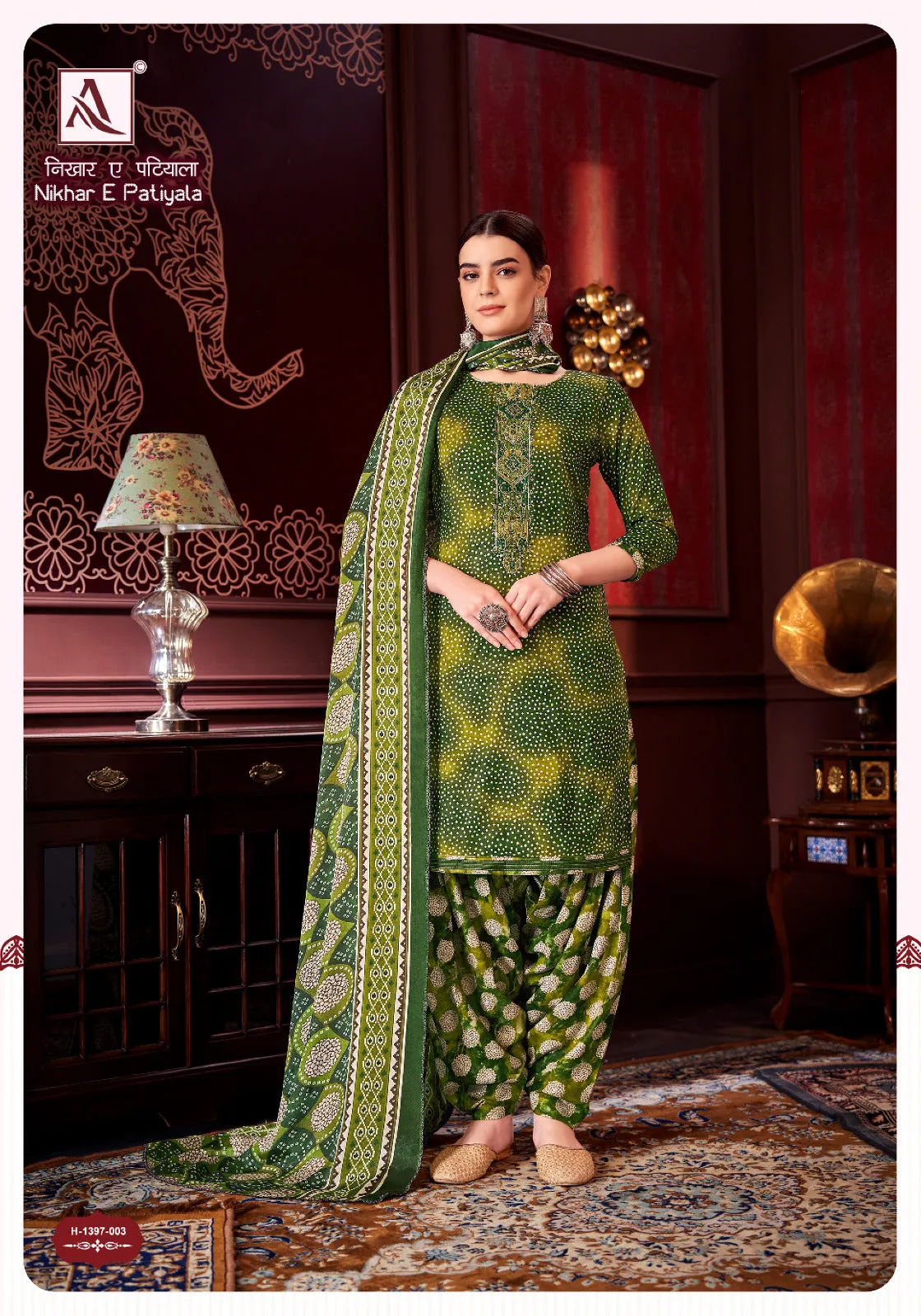 Alok Suit Nikhar E Gold Patiyala Punjabi Style Salwer Suit (699x08)