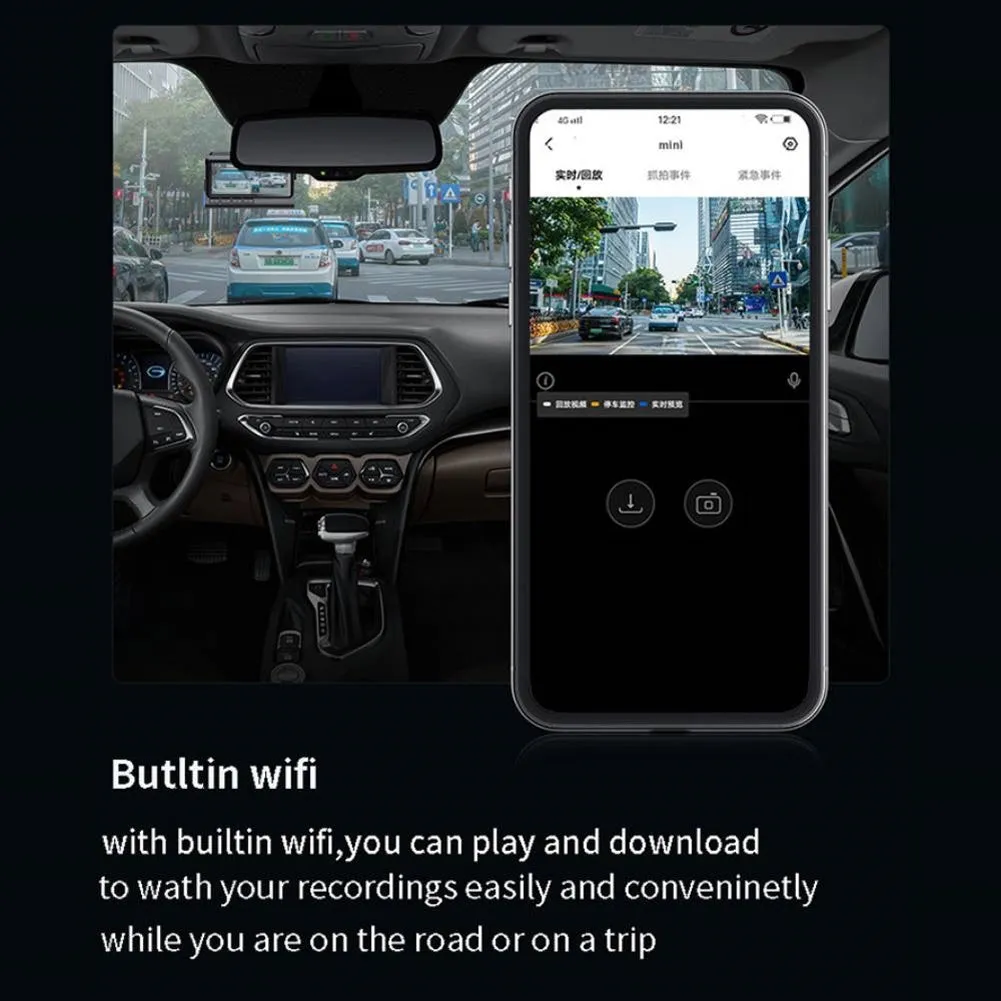 Car Driving Recorder 3.16-inch HD Night Vision Dash Camera Front