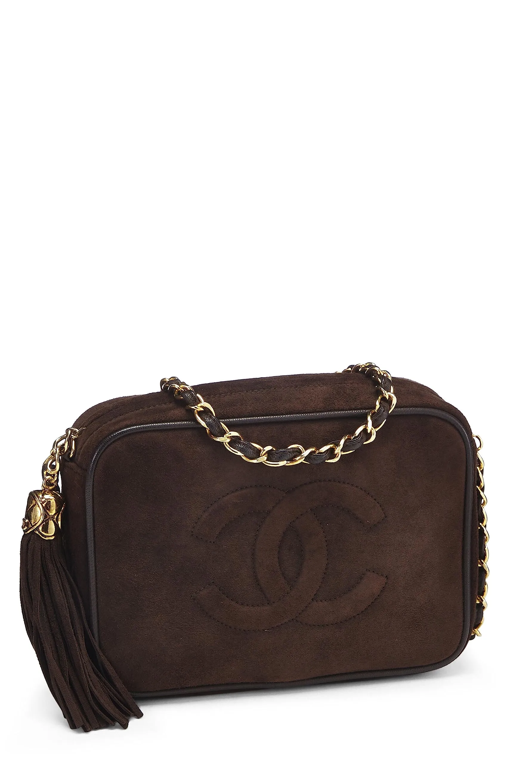 Chanel,  Brown Suede Camera Bag Mini, Brown