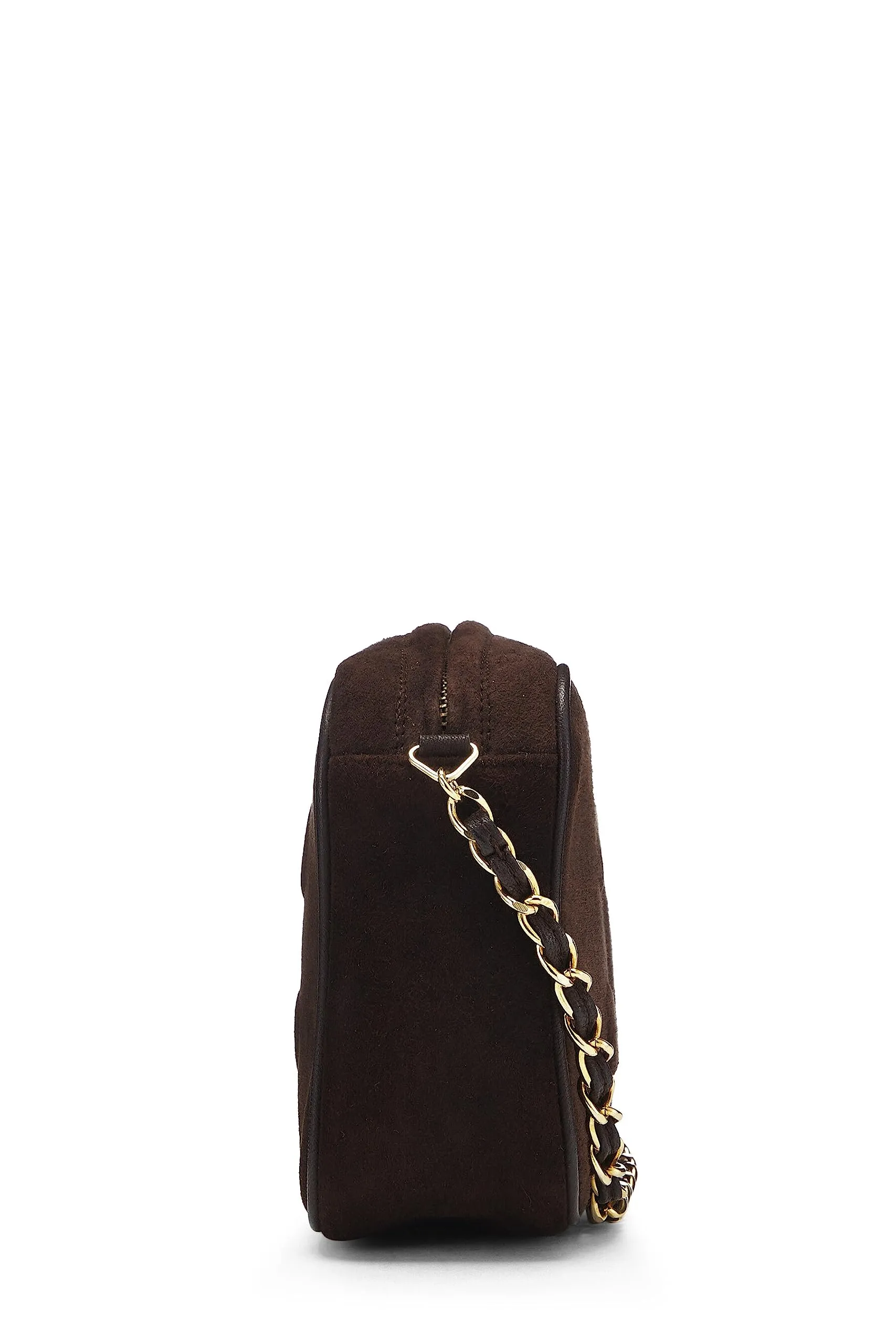 Chanel,  Brown Suede Camera Bag Mini, Brown
