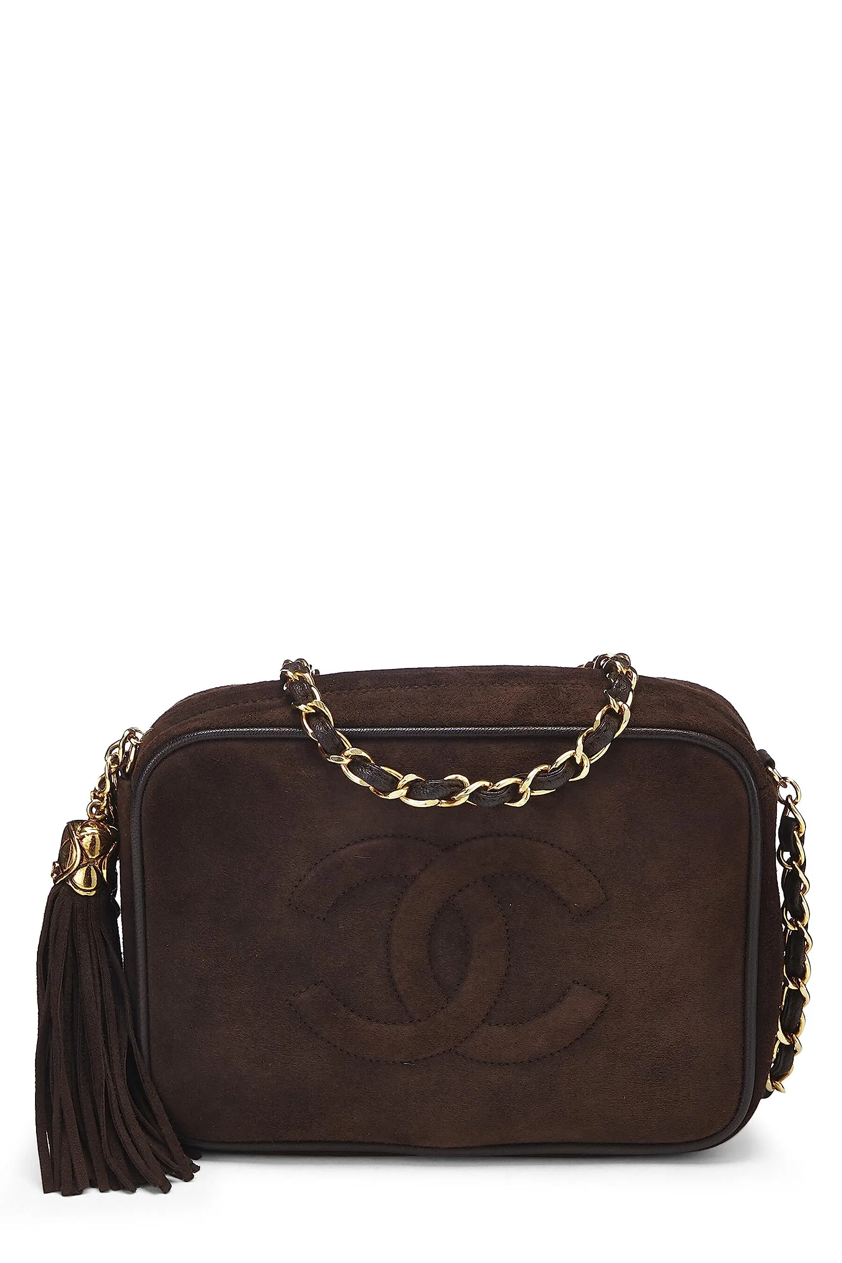 Chanel,  Brown Suede Camera Bag Mini, Brown
