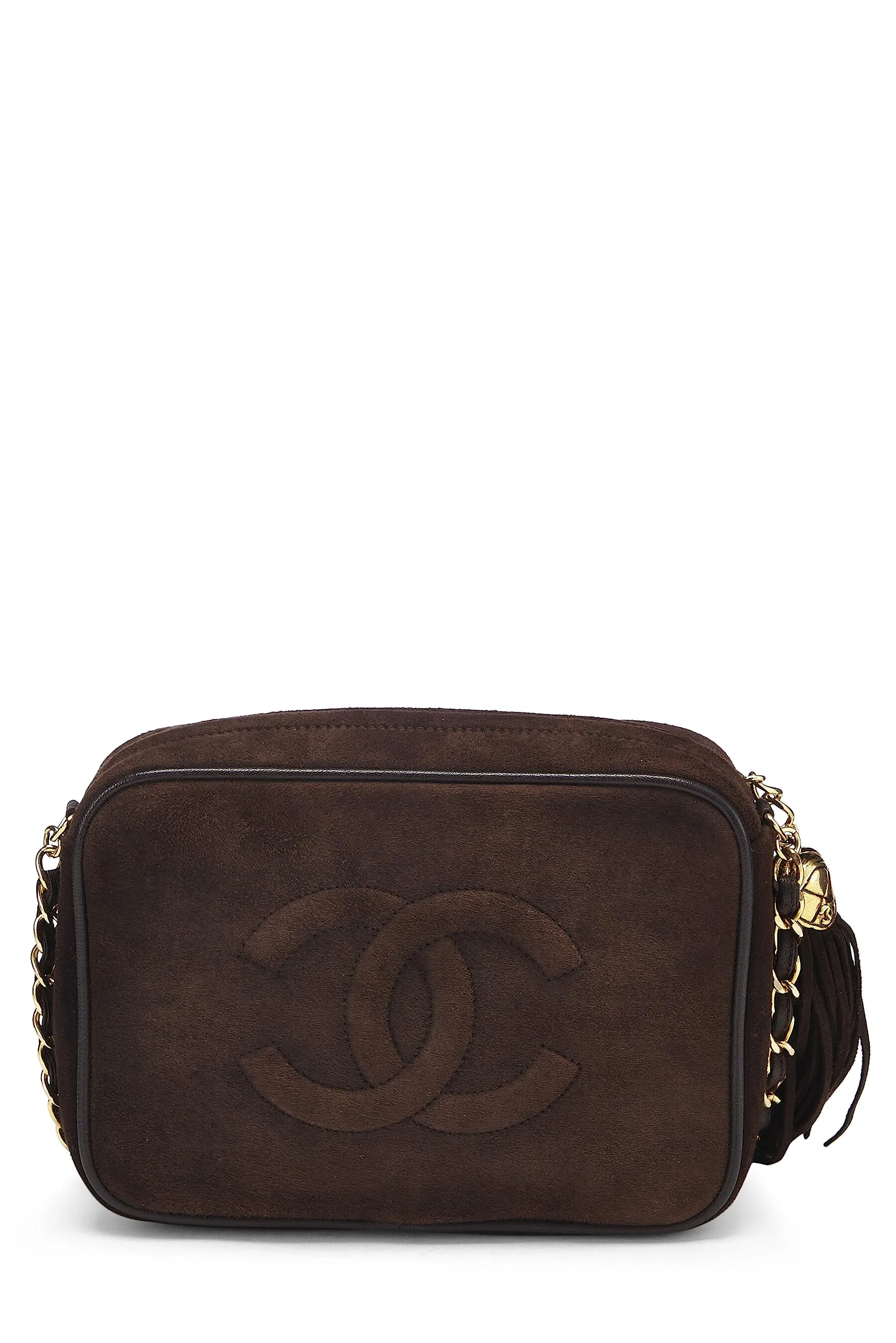Chanel,  Brown Suede Camera Bag Mini, Brown