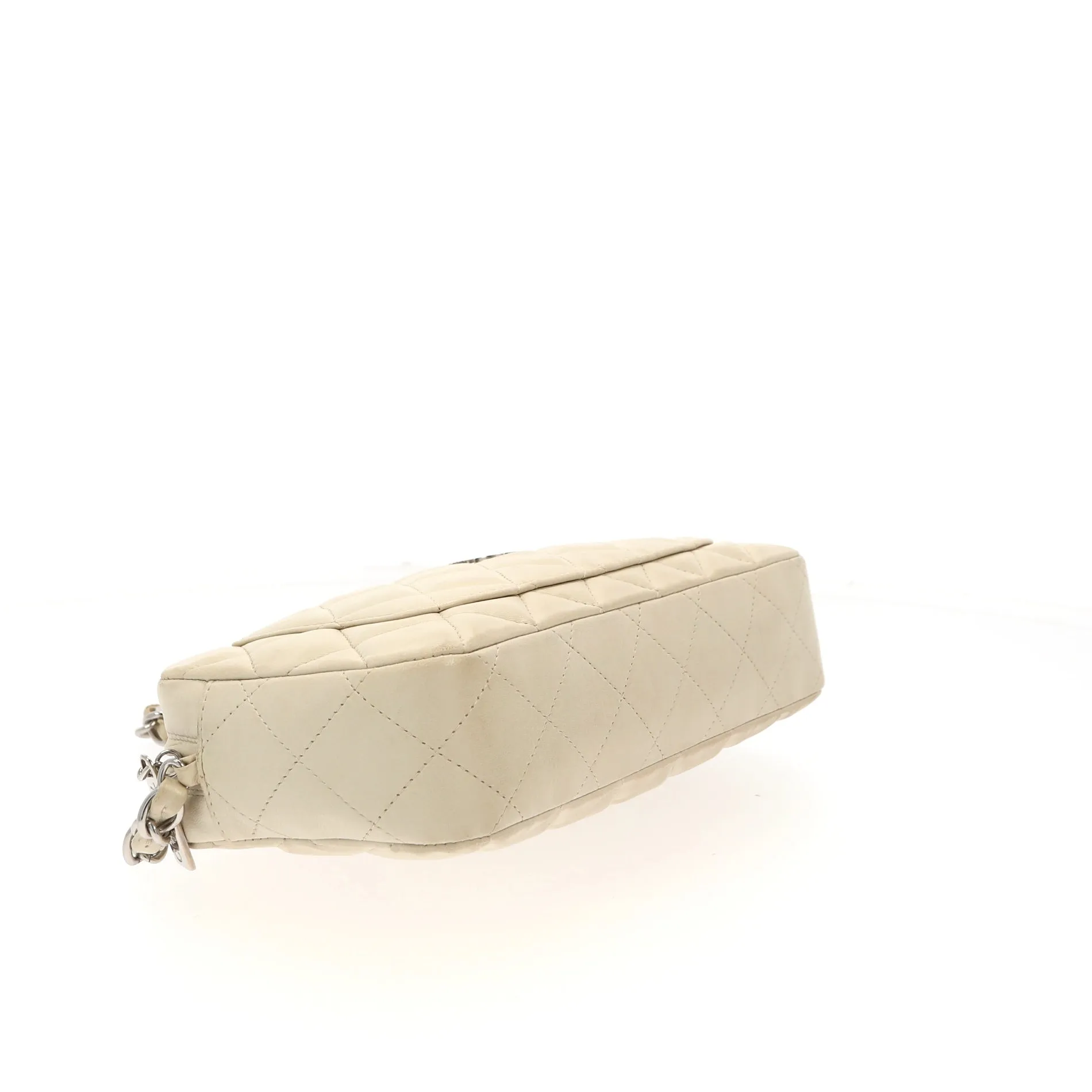 CHANEL Camera Shoulder Bag in Beige Leather