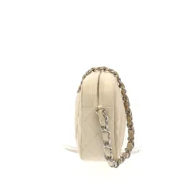 CHANEL Camera Shoulder Bag in Beige Leather