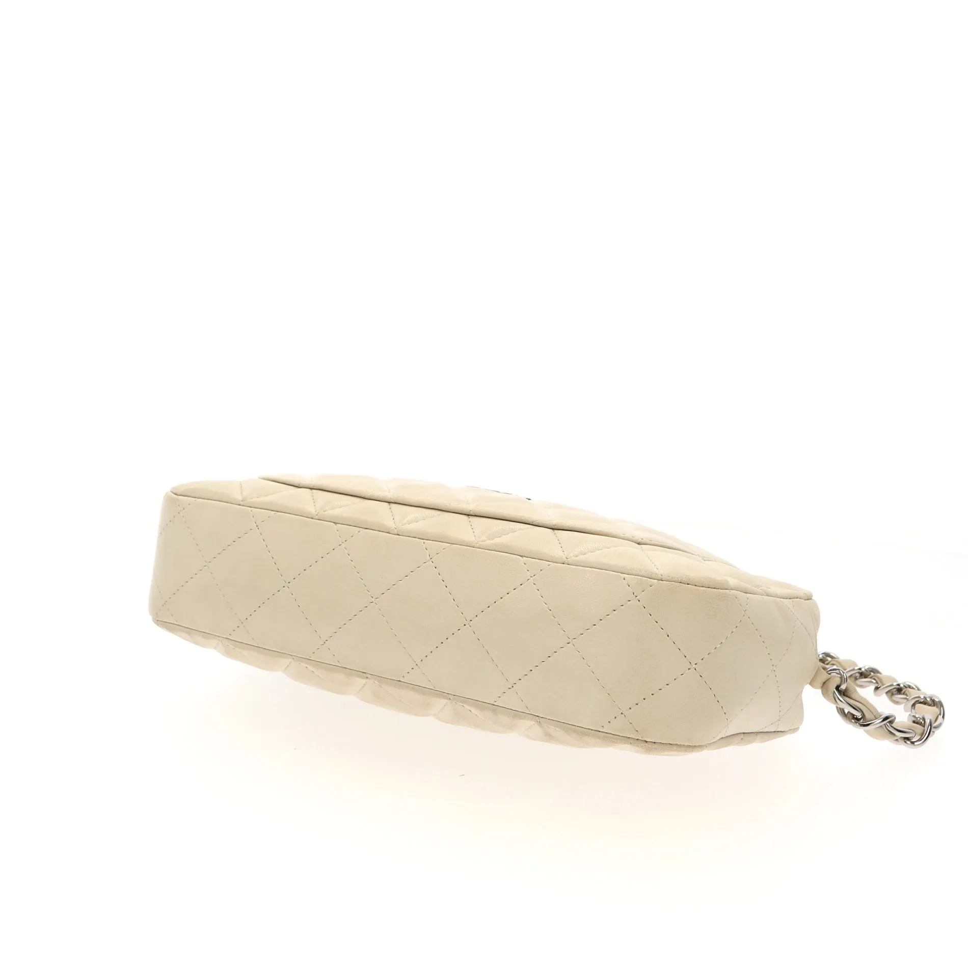 CHANEL Camera Shoulder Bag in Beige Leather