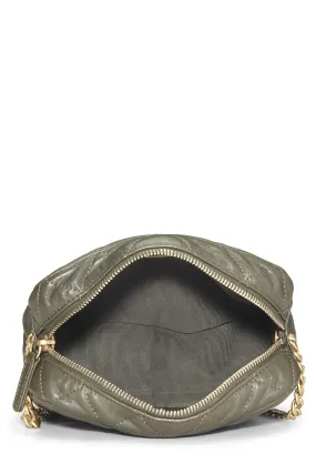 Chanel,  Green Lambskin Diamond 'CC' Camera Bag Mini, Green