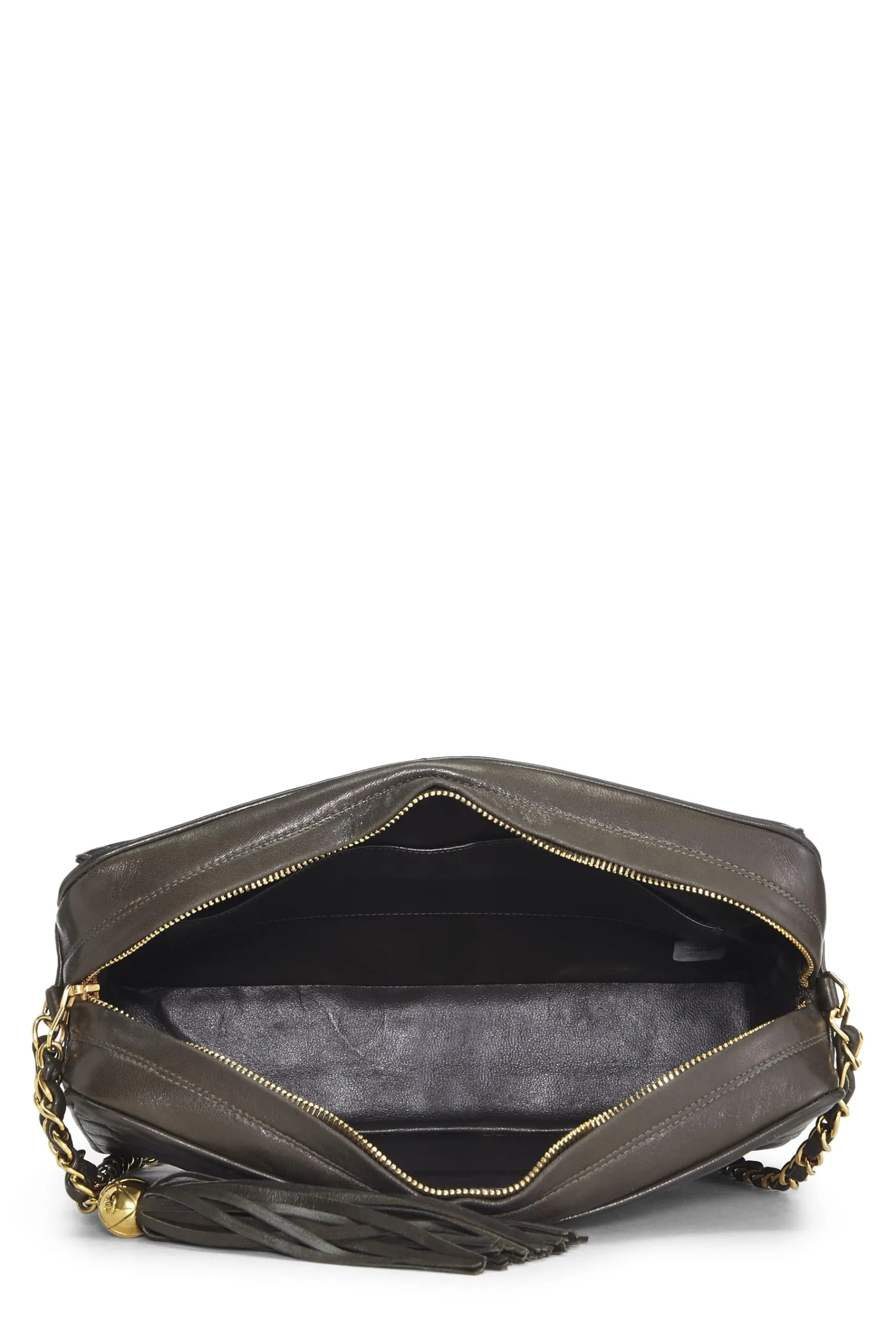 Chanel,  Green Quilted Lambskin Pocket Camera Bag Large, Green
