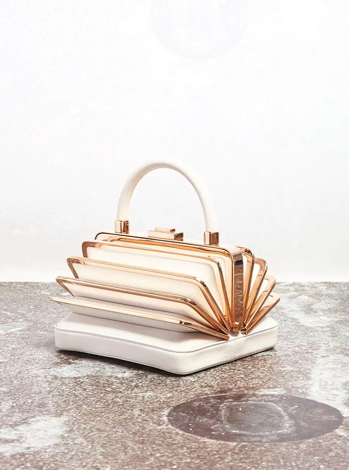Diana Midas Bag in Ivory Nappa Leather