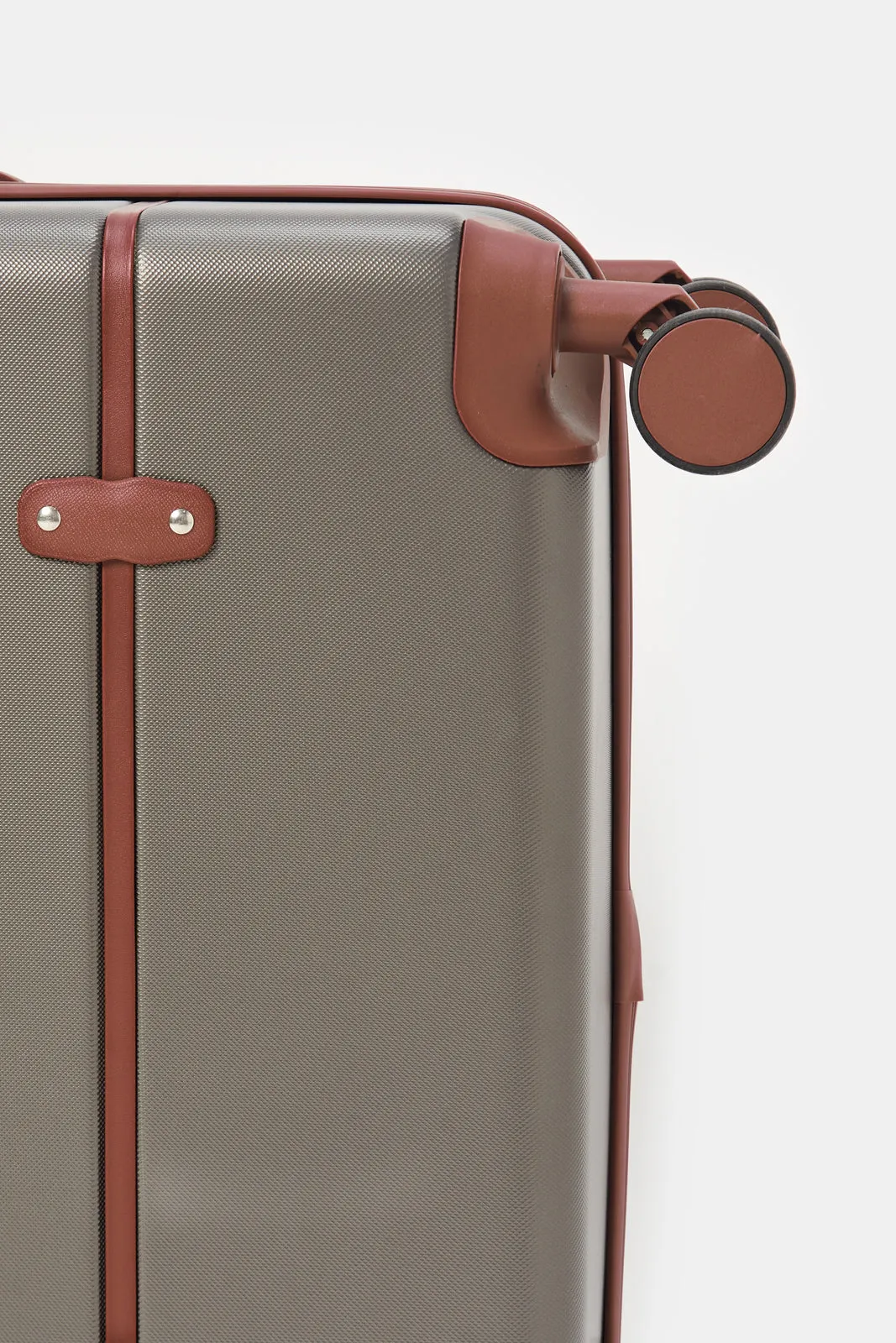 Grey Embellished Trolley Luggage (28 Inch)