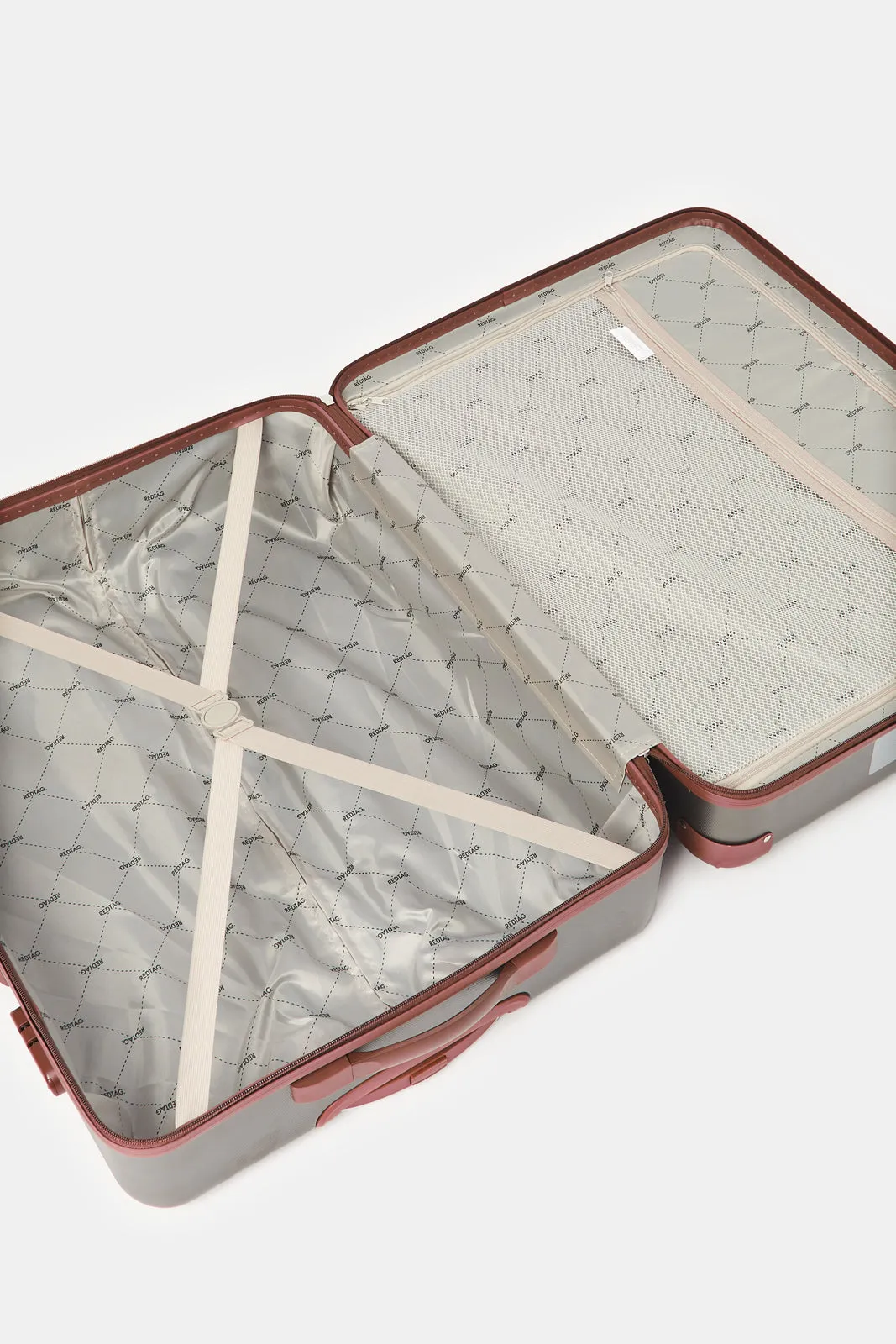 Grey Embellished Trolley Luggage (28 Inch)