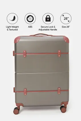 Grey Embellished Trolley Luggage (28 Inch)