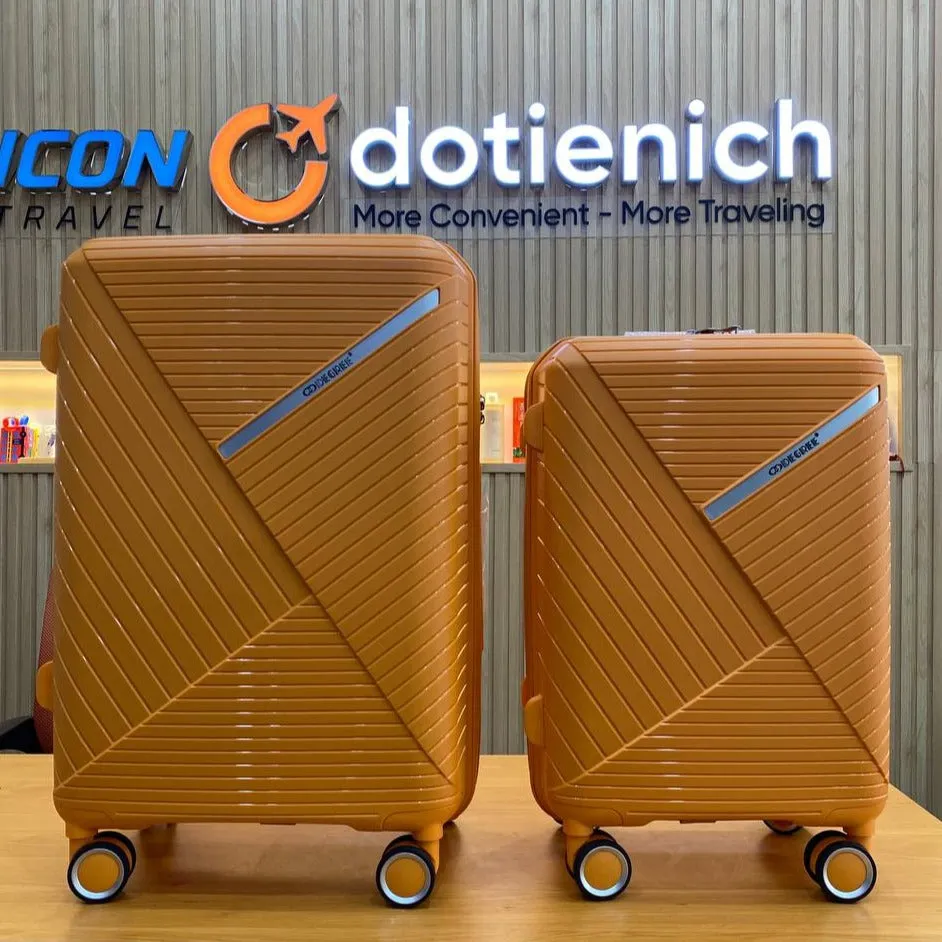 Luggage PP for travel carry on luggage, check in luggage, with 04 Spinner Wheels - Orange- VL077