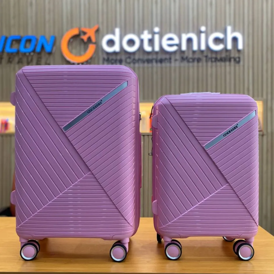 Luggage PP for travel carry on luggage, check in luggage, with 04 Spinner Wheels - Pink- VL077
