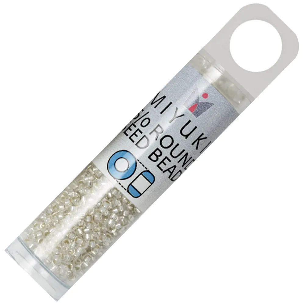 Miyuki Round Seed Beads, 15/0, #91 Silver Lined Crystal (8.2 Gram Tube)