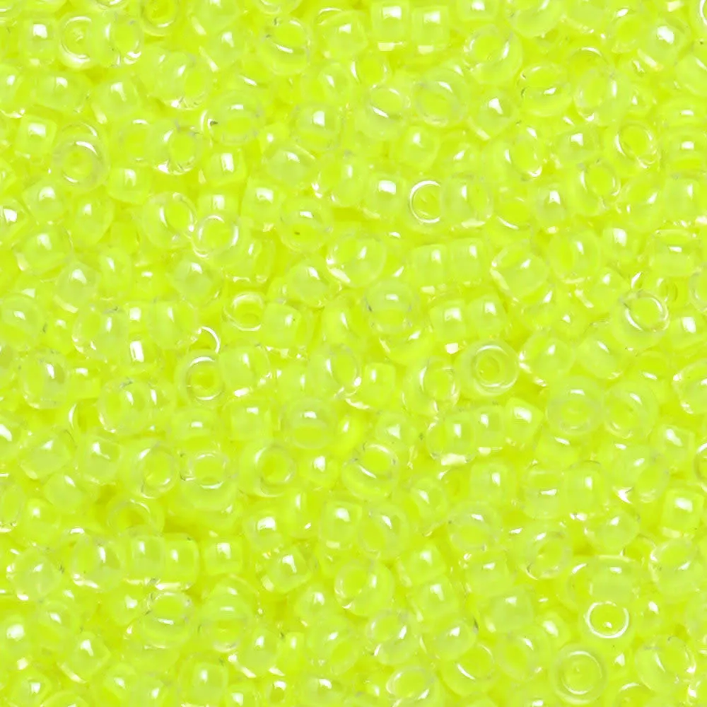 Miyuki Round Seed Beads, 15/0, #91119 Luminous Limeade (8.2 Gram Tube)