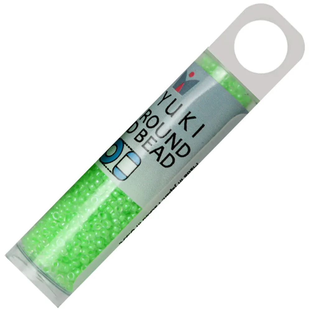 Miyuki Round Seed Beads, 15/0, #91120 Luminous Mint Green (8.2 Gram Tube)