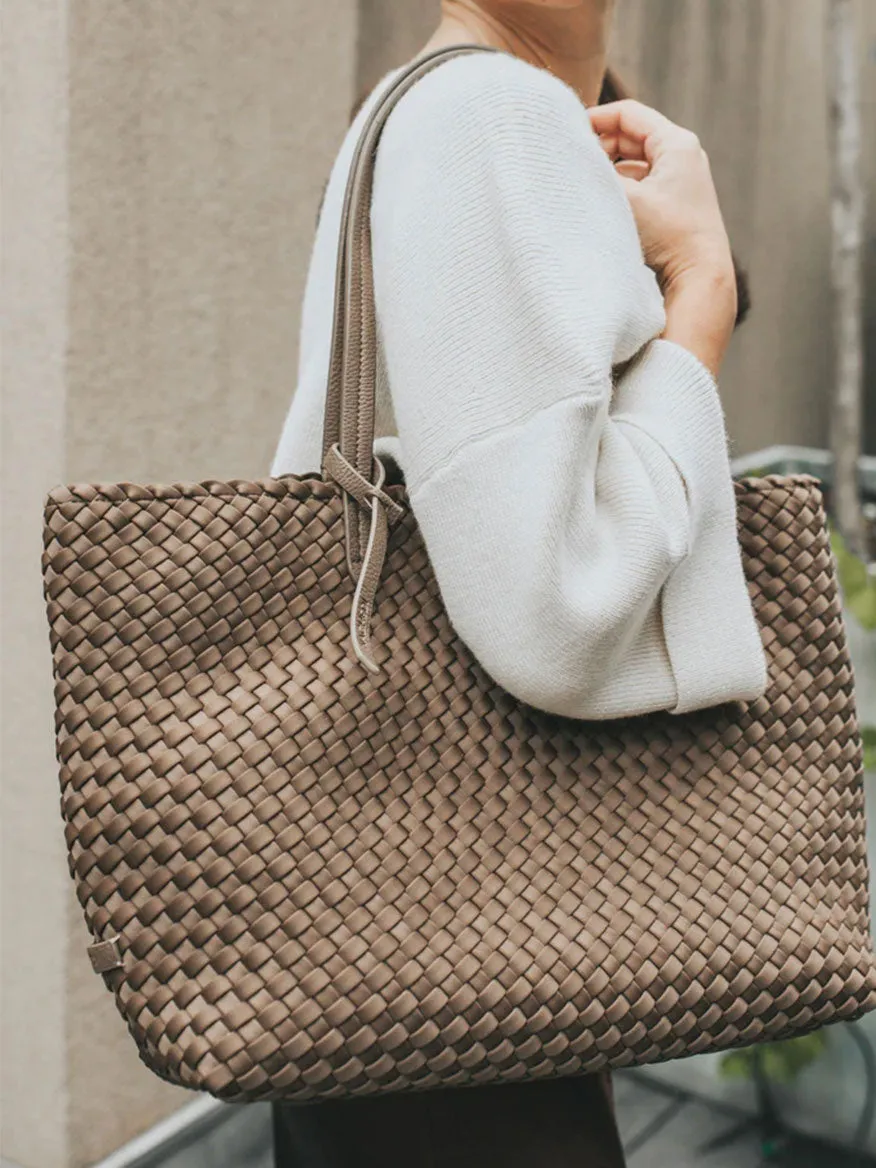 Naghedi Jetsetter Small Tote in Solid Olive