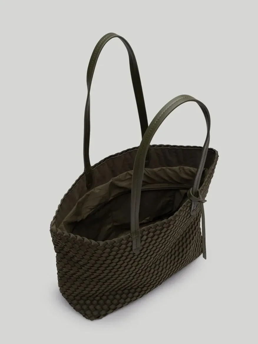 Naghedi Jetsetter Small Tote in Solid Olive