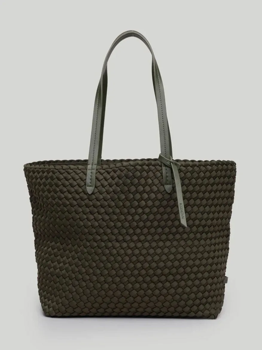 Naghedi Jetsetter Small Tote in Solid Olive