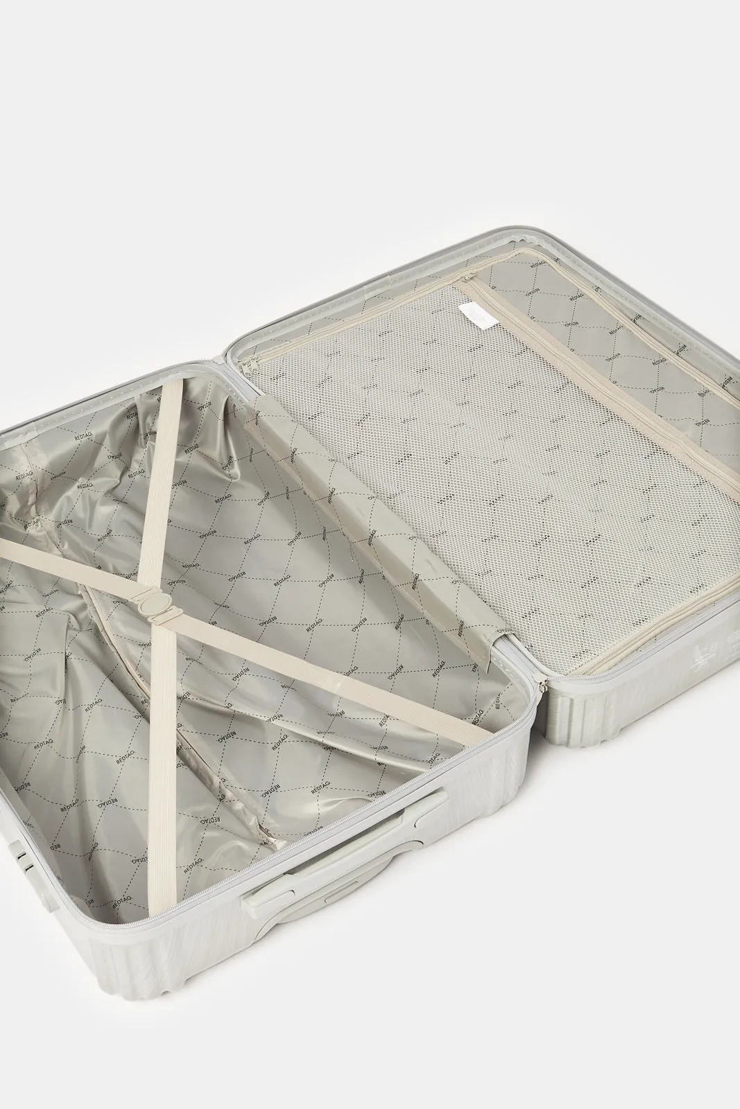 Silver Embellished Trolley Luggage (24 Inch)